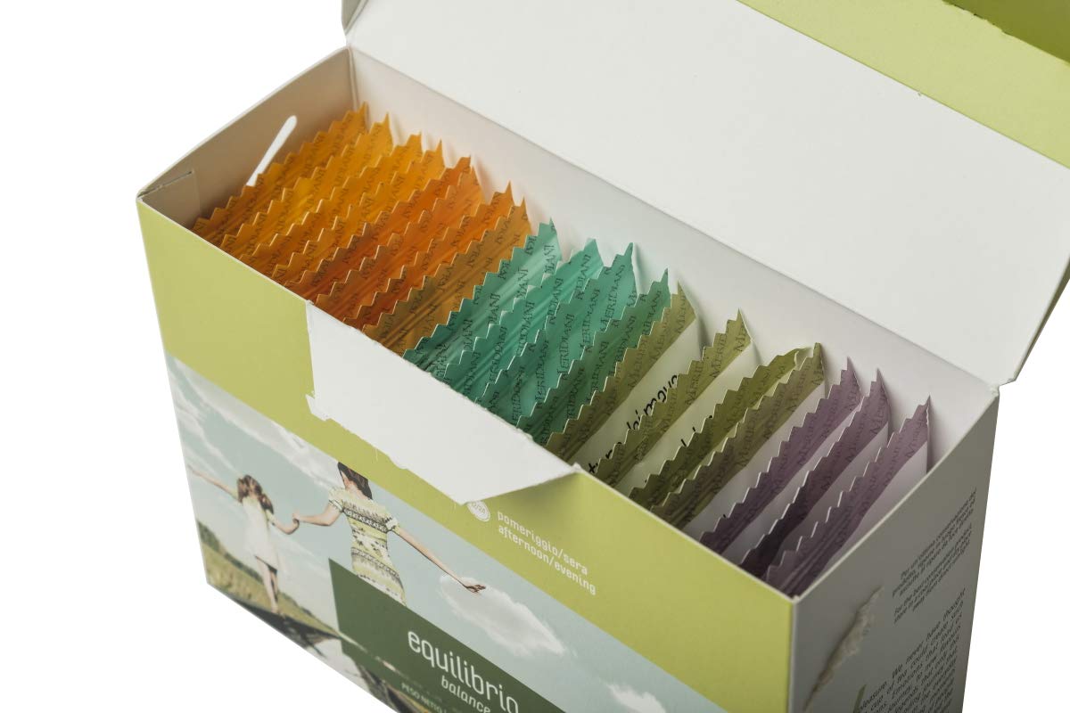 Raffinata degustazione Infusi, Tisane, Tè - 20 gusti in 80 filtri - Selezione di Tè e Miscele di frutta, fiori ed erbe in filtro bio - Meridiani Infusion & Tea