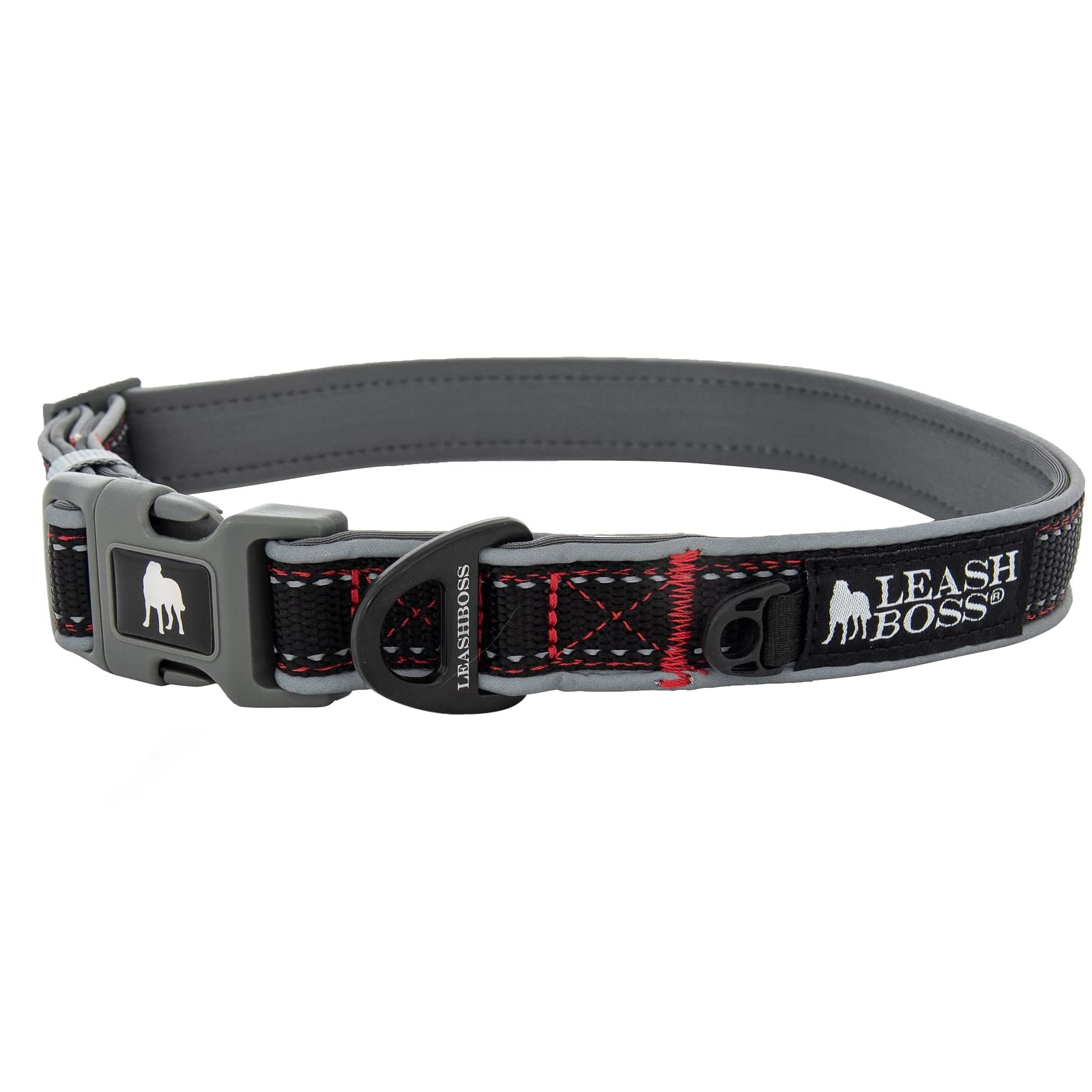 Leashboss Adjustable Reflective Dog Collar