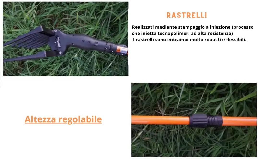 ST047 Abbacchiatore per Olive a Batteria telescopico, Scuotitore Elettrico con Batteria Batteria 12V 400W, 1000 battiti al Minuto, ergonomico con Peso Ridotto, Incluso Cavi con Morsetto