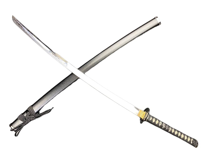 模造刀　黒石目 Amazon.co.jp: 模造刀（美術刀）黒石目 大刀 亜鉛合金刀身◇模擬