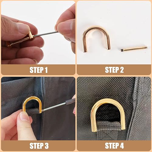 Miniatura 6 de Hebilla de anillos en D de tornillo, Oro