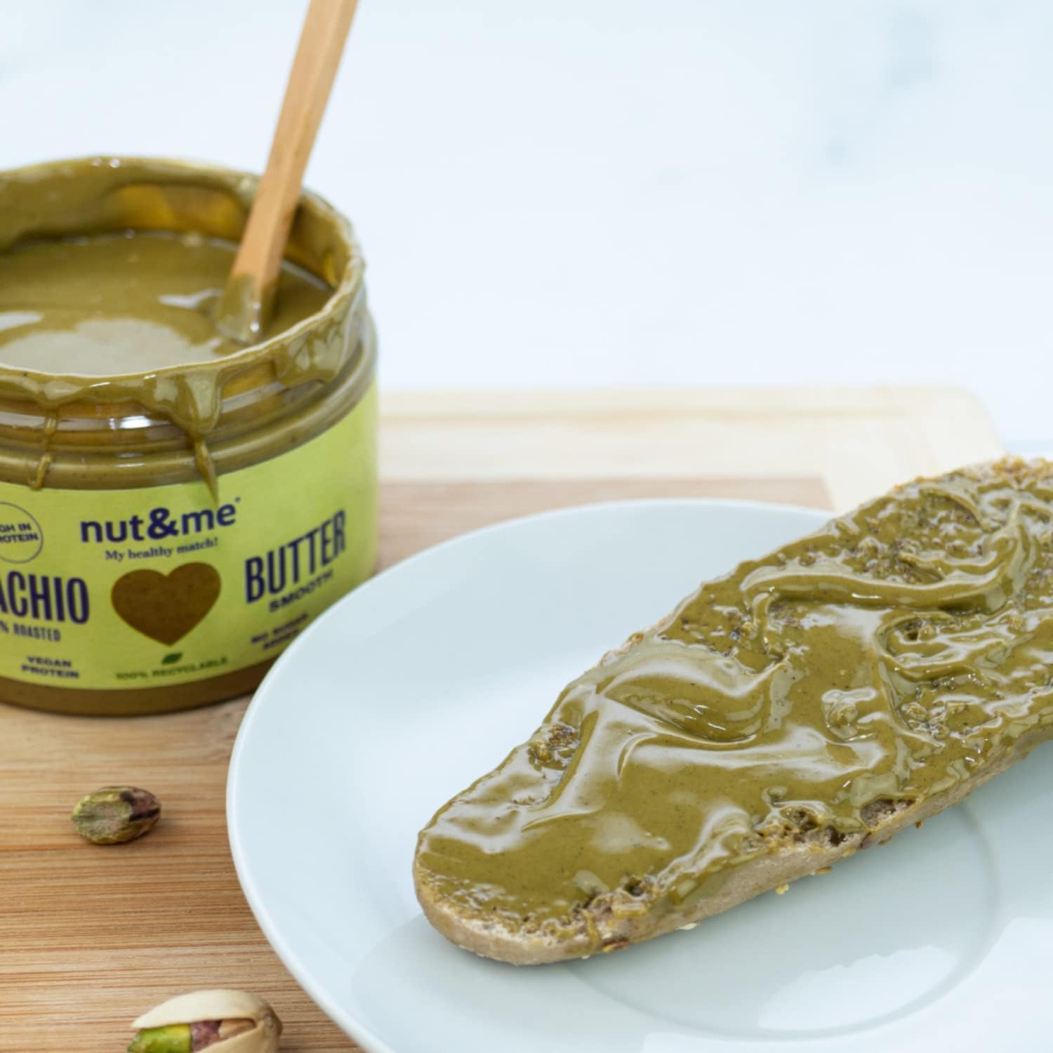Nut&me Crema de Pistacho 250 g 100% Pistacho Sin Azúcares Añadidos Vegano Sin Gluten Keto