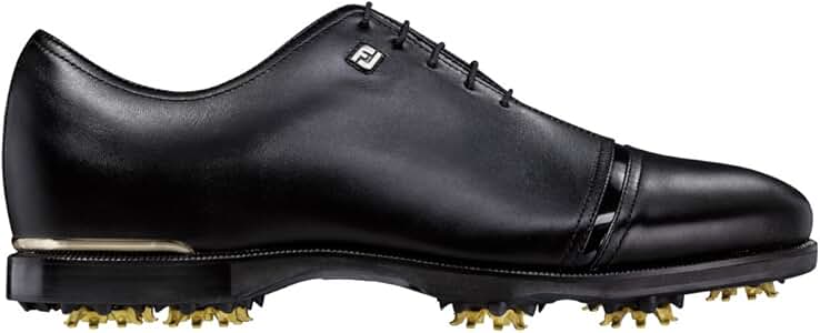 FOOTJOY メンズ ゴルフシューズ ICON BLACK FootJoy Men's Icon Black Golf Shoes, White/White Lizard