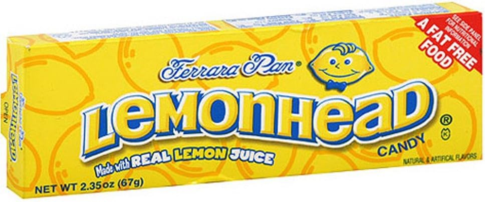 Lemonhead, 2.35 Ounce, 24 Pack