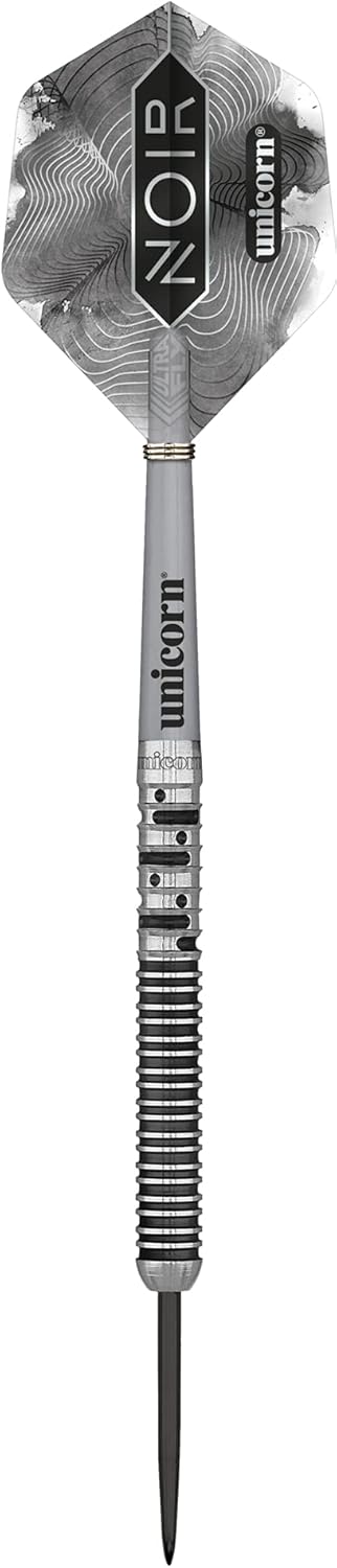 Unicorn Steel Tip Darts Set | Gary 'The Flying Scotsman' Anderson Noir Phase 3, 5 & 6 | 90% Tungsten Barrels with Black Titanium Coating | Presentation Packaging | 21g, 22g, 23g, 24g, 25g or 27g