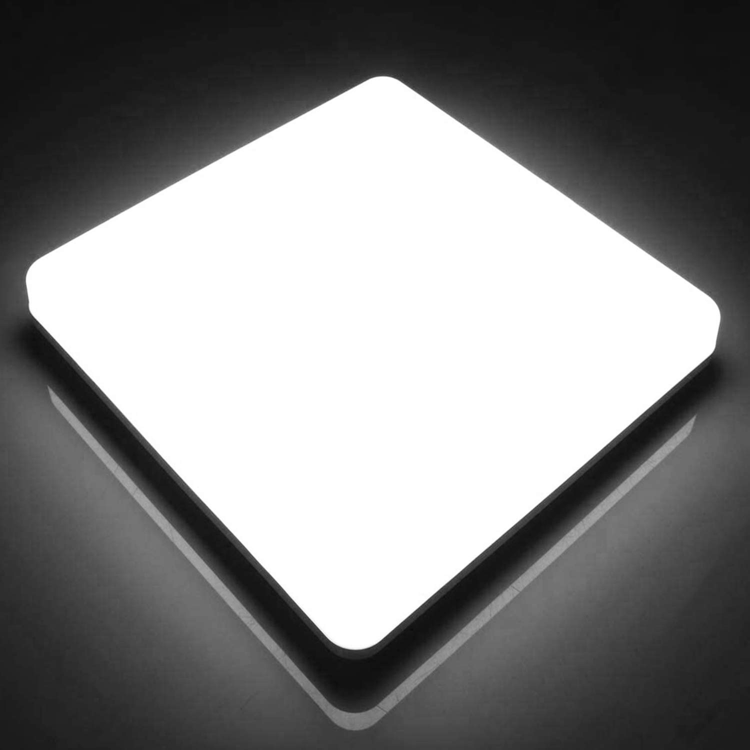 LED Ceiling Light Square Ketom 48W Waterproof IP44 Cold White 6500K, Ultra-Thin Modern Ceiling Light LED Bathroom IP44 Waterproof, Ceiling Lamp 4320LM for Office Living Room Kitchen Dining Room Hallway [Energy Class E]