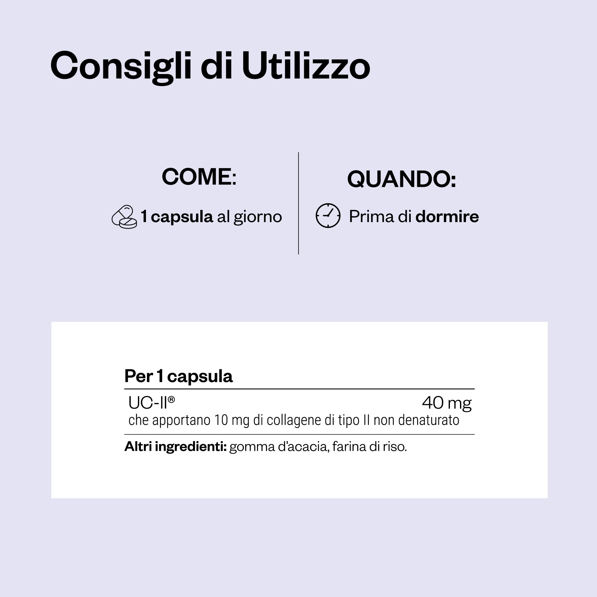 UC II Collagen (tipo 2) - Mobilità articolare - Senza glutine - SuperSmart | Forma di collagene di tipo 2 non denaturato - Salute delle ossa e dei muscoli - Combatte la diminuzione del collagene
