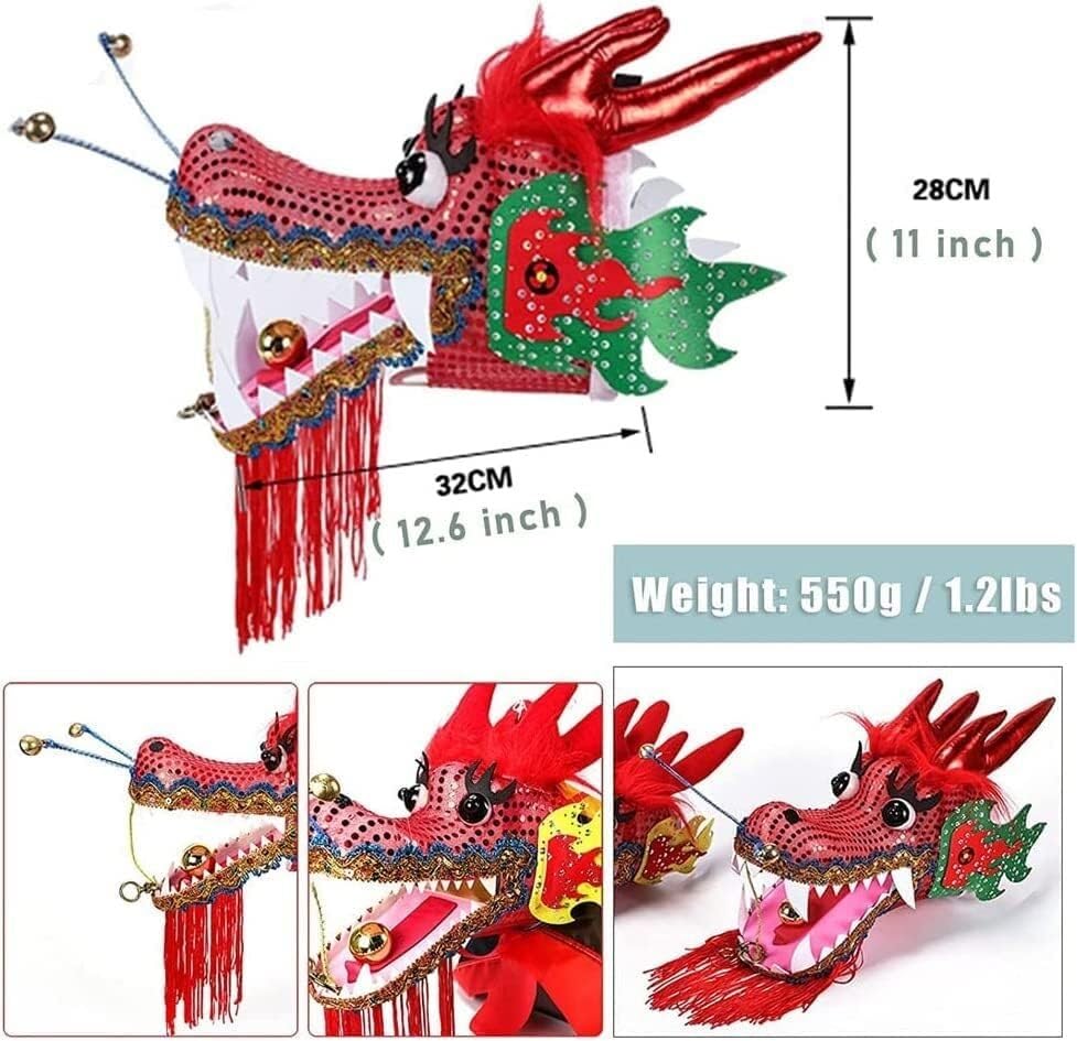 TFG - Ttfd Silk Dragon Dance Outdoor Leisure Fitness Dance Dragon Flag, Dragon Dance Flag with Rope and Bag(C,8m)