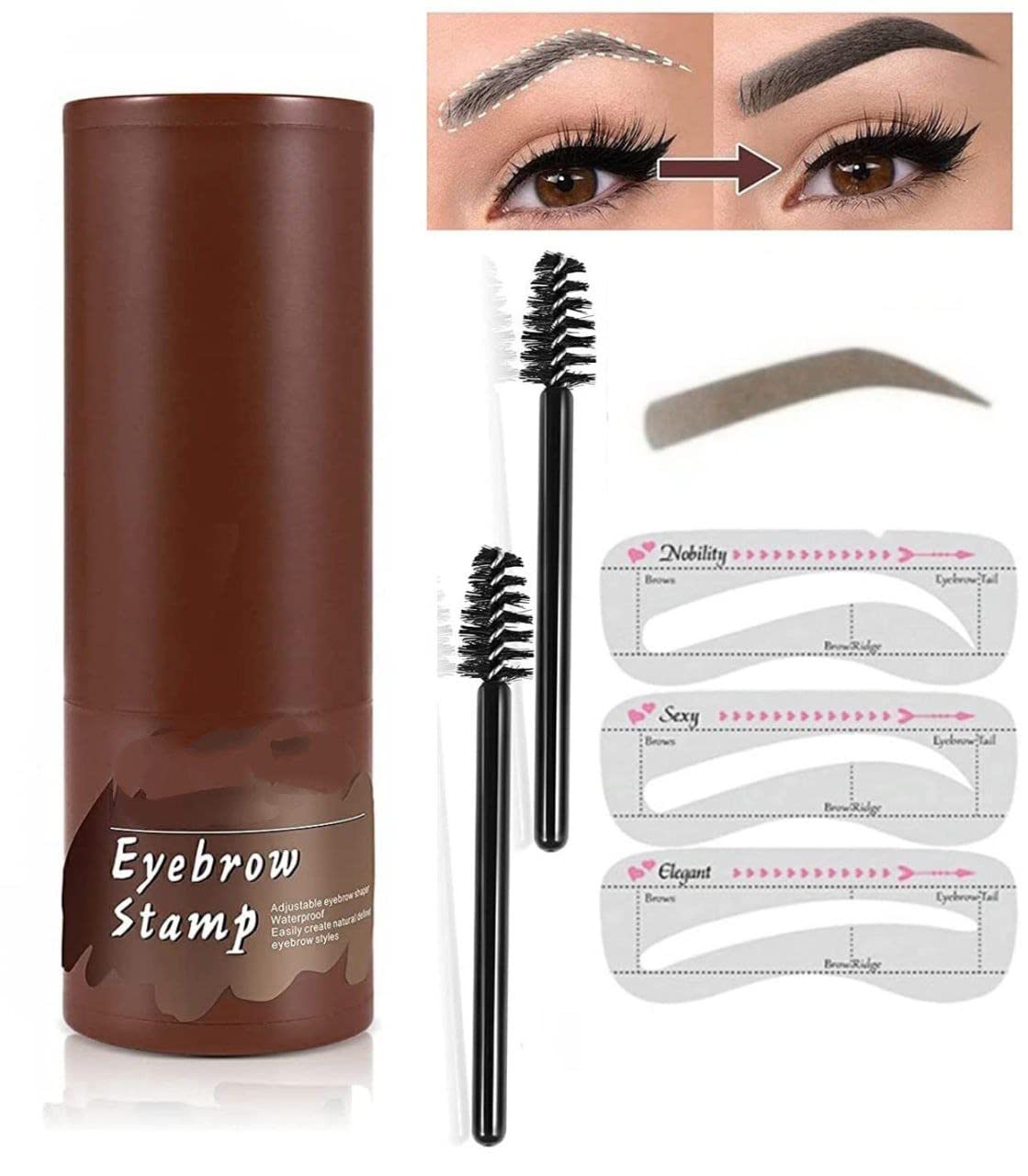Buy SUNISA Eyebrow Stamp and Eyebrow Stencil Kit Eyebrow Stamp and