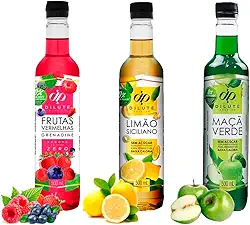Kit 3 Xarope Para Soda Italiana E Drinks Dilute Zero Açúcar