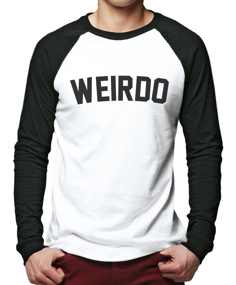 Hotscamp Men's White/Black Weirdo Baseball Top - XX-Large