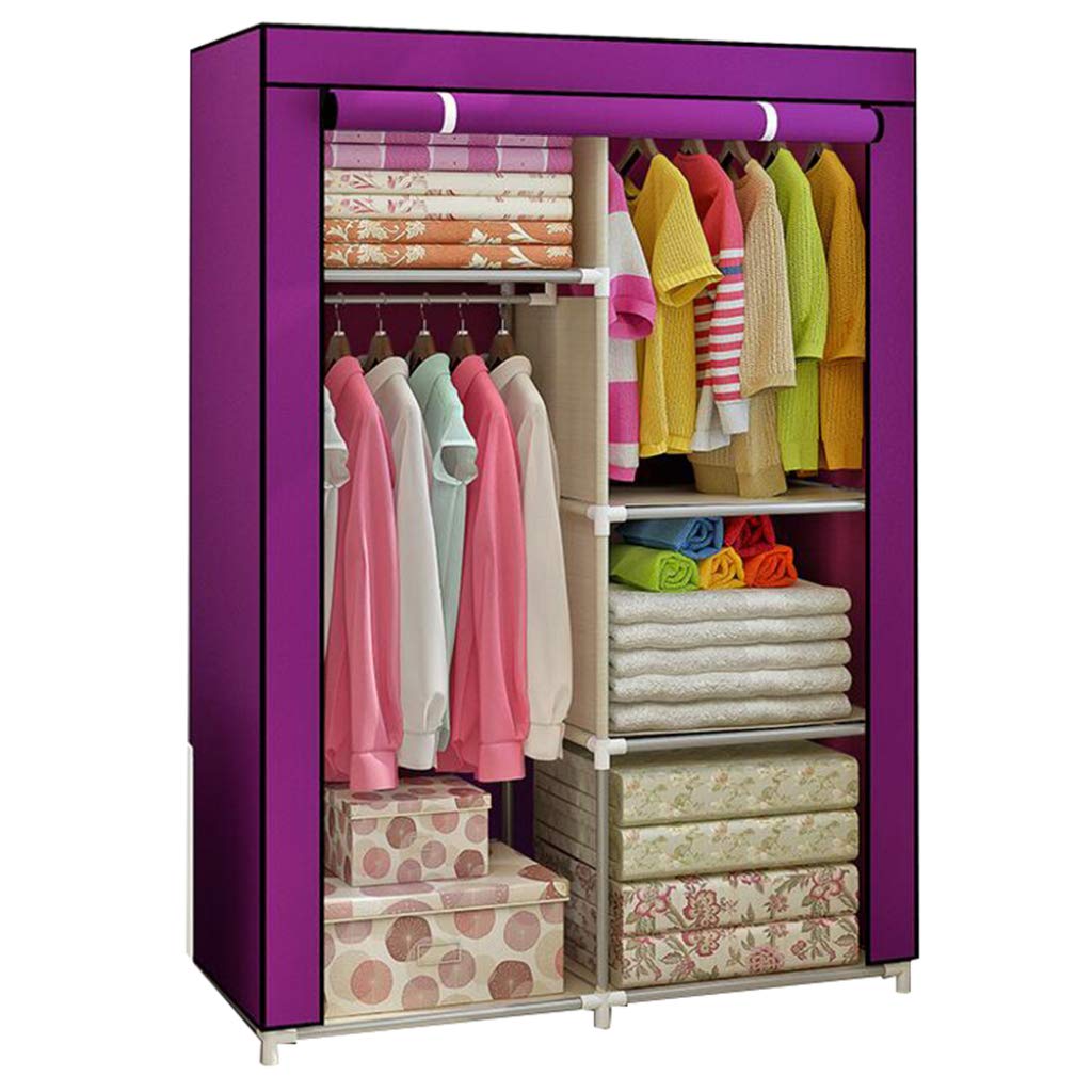 Armario plegable portátil con gran capacidad y estantes organizadores de ropa