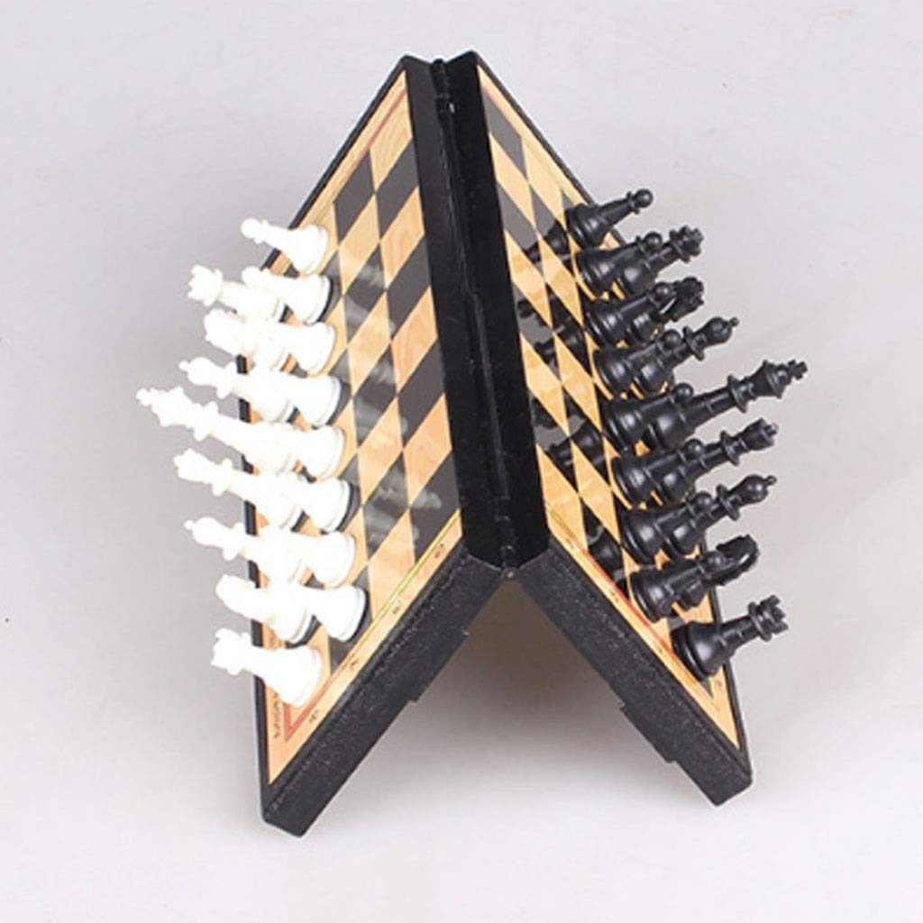 MU Scacchiera Stabilita Del Gioco, Magnetico Scacchiera con Scacchi, Pieghevole e Portatile Board Game For Travel Chess Set,37 cm