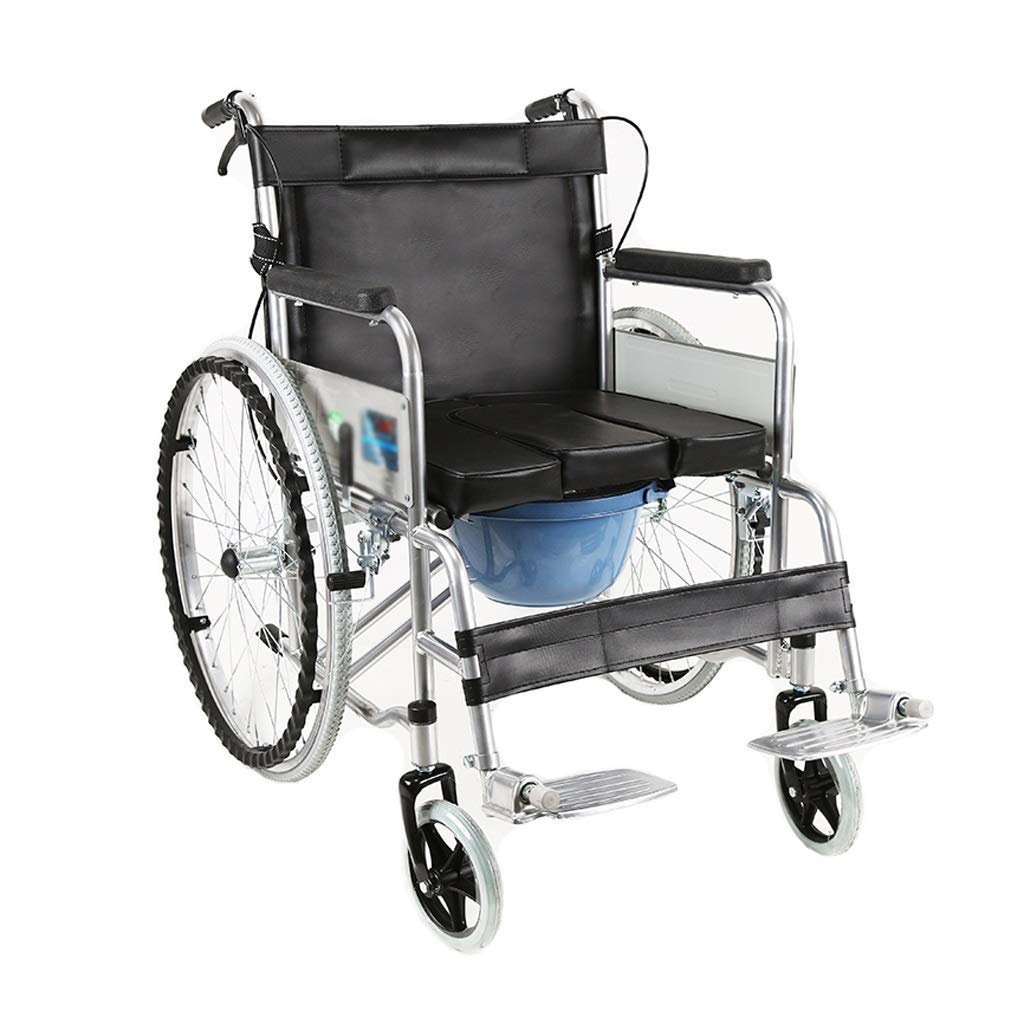 Sedia a rotelle,Creativo multifunzionale pieghevole bagno portatile anziani disabili carrello da viaggio ausili per la deambulazione