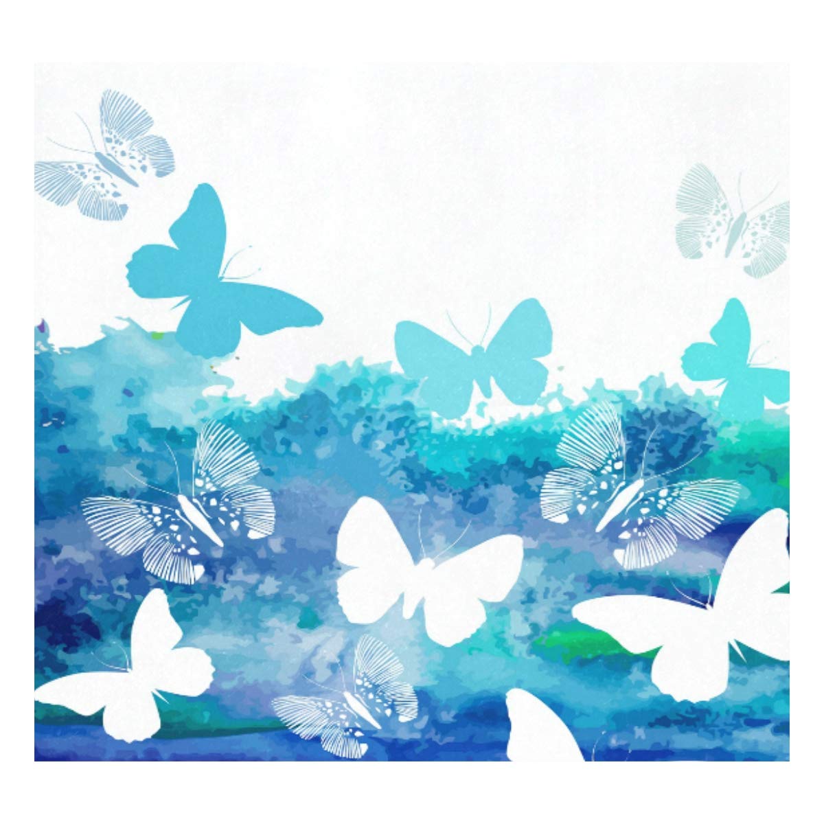 Taza de viaje aislada al vacío de acero inoxidable con doble pared a prueba de fugas, botellas de acuarela con diseño de mariposas, estampado personalizado en piel auténtica, 500 ml