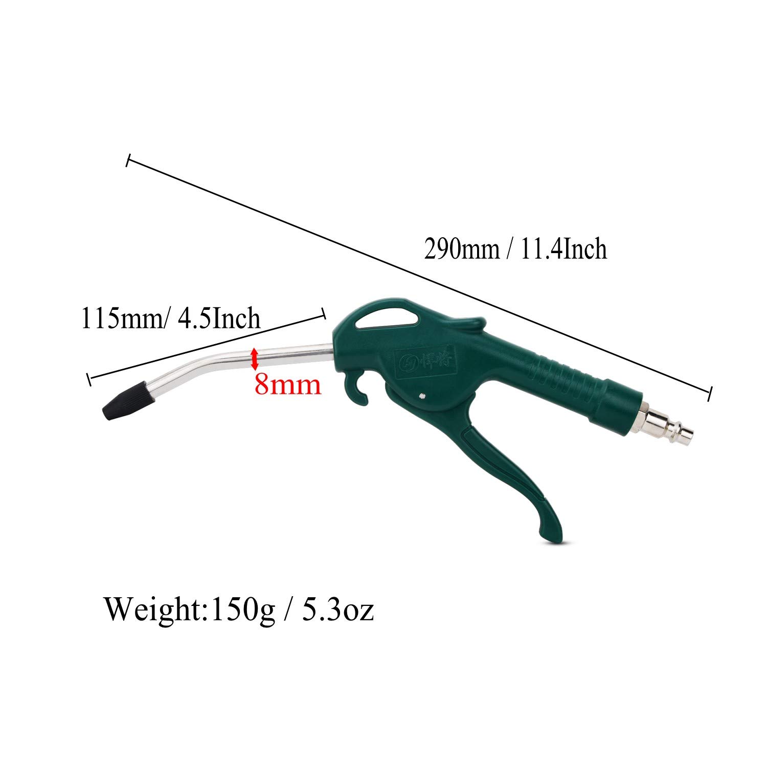 Pistole ad aria compressa di alta qualità Pistole di soffiaggio da 120 mm, adatte per compressori