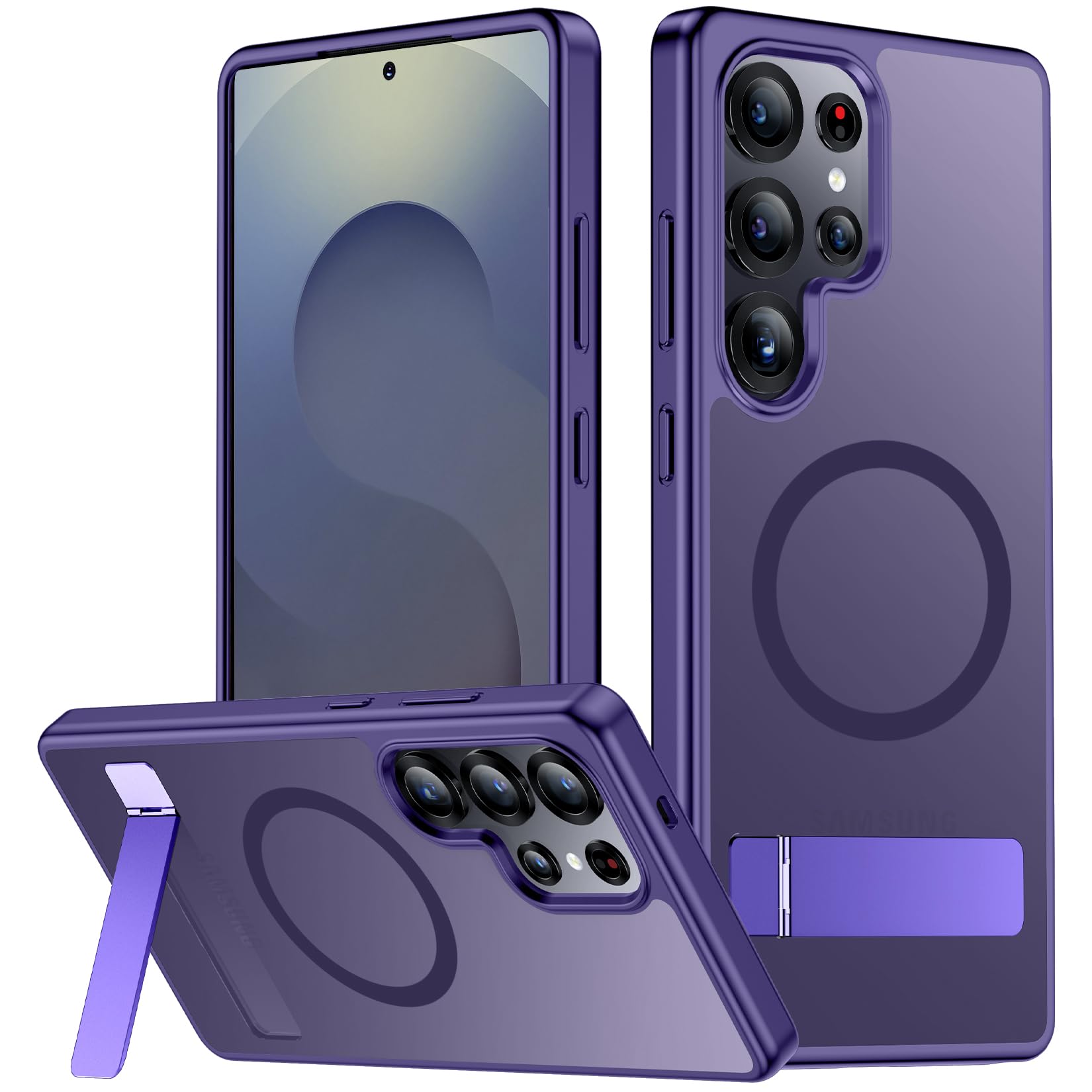 SPIDERCASE for Samsung Galaxy S25 Ultra Case,Built-in Stand,Purple