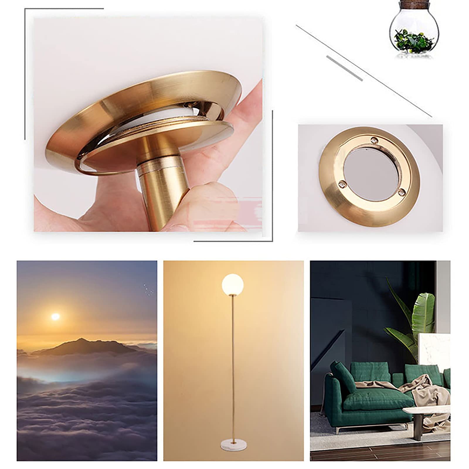 TTDGYYXW Lampada da ad Angolo Regolabile con Effetto Bianco Latte - Luce da Lettura Perfetta per l'arredamento della casa (Disponibile nei Colori A e B)