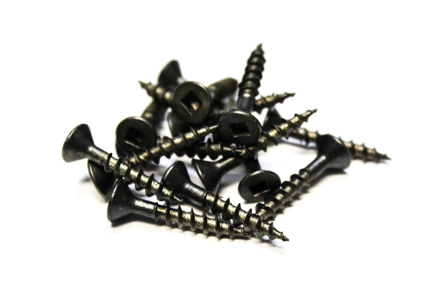 (4,000) 8x1-1/4 Square Flat Head Wood Screws (Plain and Lubed)