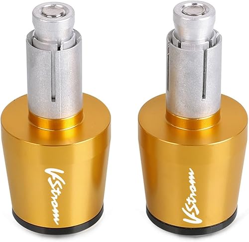 for Suzuki V-Strom 650 V-Strom650 VStrom 1000 DL1000V-STROM All Year Motorcycle Handlebars Grips Ends Bar Ends Handlebars Caps (Color  Gold -Black)