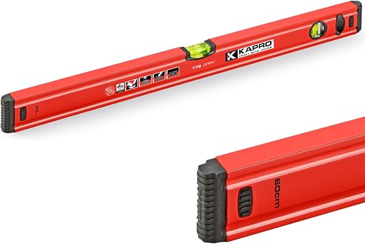 Kapro - 779 SPIRIT Box Level - Lightweight - Features Acrylic Break-Proof Vials and Wall-Grip - VPA Certified - 20 cm