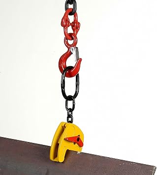 Tractel Multiposition Plate Clamp 3 Ton (6600 lbs) Load Capacity Lifting Clamp | Jaw Opening 01 18 in. (0-30 mm) | Heavy Duty Plate Clamp for Lifting and Transporting | Topal KS 50268