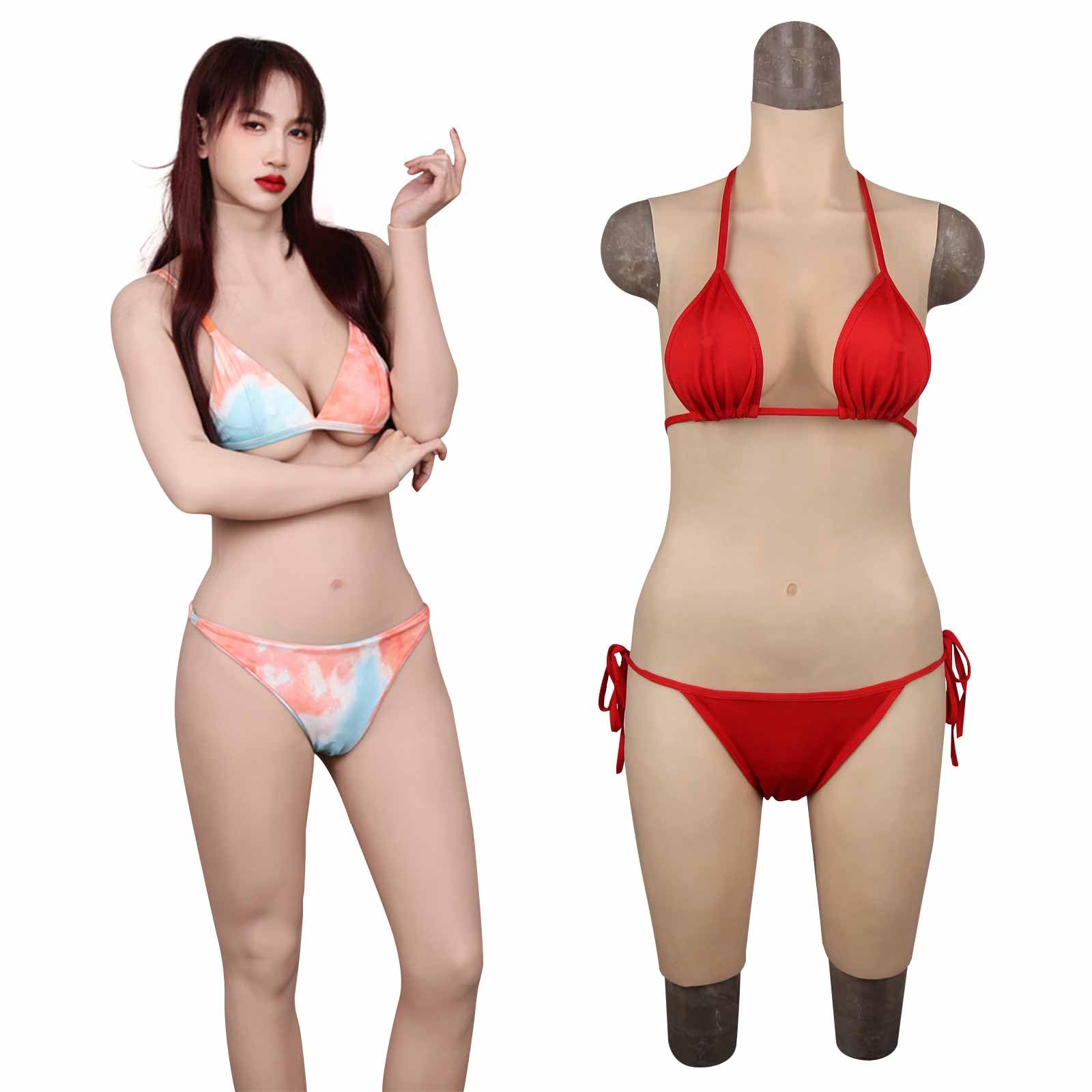 Body de silicona para drag queens con pechera transgénero copas D E 7