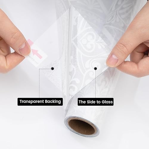 Vista 29 de DKTIE Película de vidrio esmerilado de línea geométrica para ventana, cubierta de ventana de puerta y ventana, protección de privacidad para día