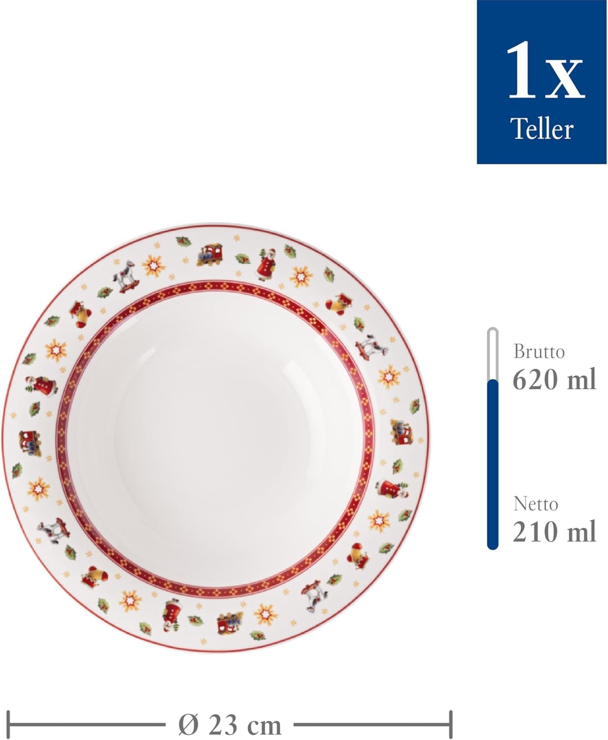 Villeroy & Boch – Toy's Delight Specials talerz głęboki, głęboki talerz, sałatek i pasty, głęboki talerz do makaronu, talerz porcelanowy, można myć w zmywarce, można używać w kuchence mikrofalowej