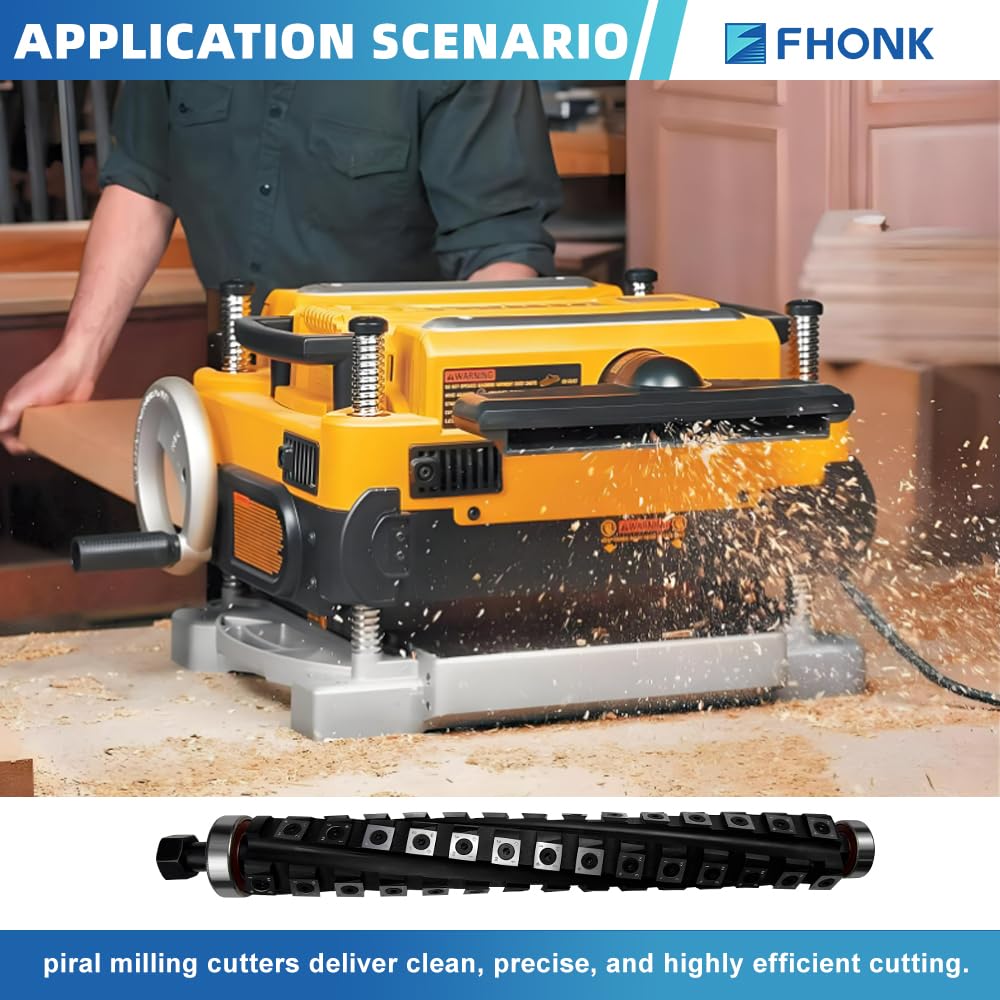 13-inch Spiral Helical Cutterhead for DeWalt DW735, DW735X, DW735-XE Thickness Planer (13 inch)