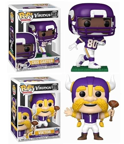Funko CRIS Carter/Viktor Mascot (Vikings) NFL Pop! Combo (2)