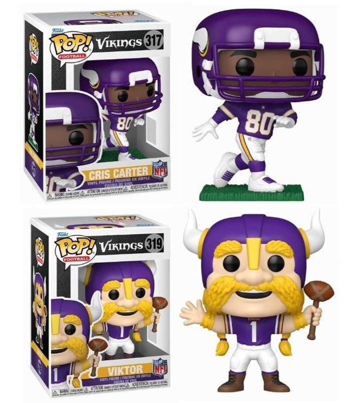 Amazon.com: Funko CRIS Carter/Viktor Mascot (Vikings) NFL Pop