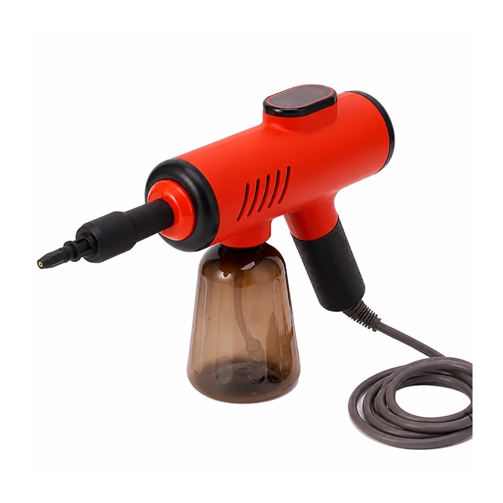 NGTFDCP Handheld Steam Cleaner, 1200W Handheld Steam Cleaner Household Kitchen Air Conditioner Hood Washer Gun for Home, Car, Floor(Red)