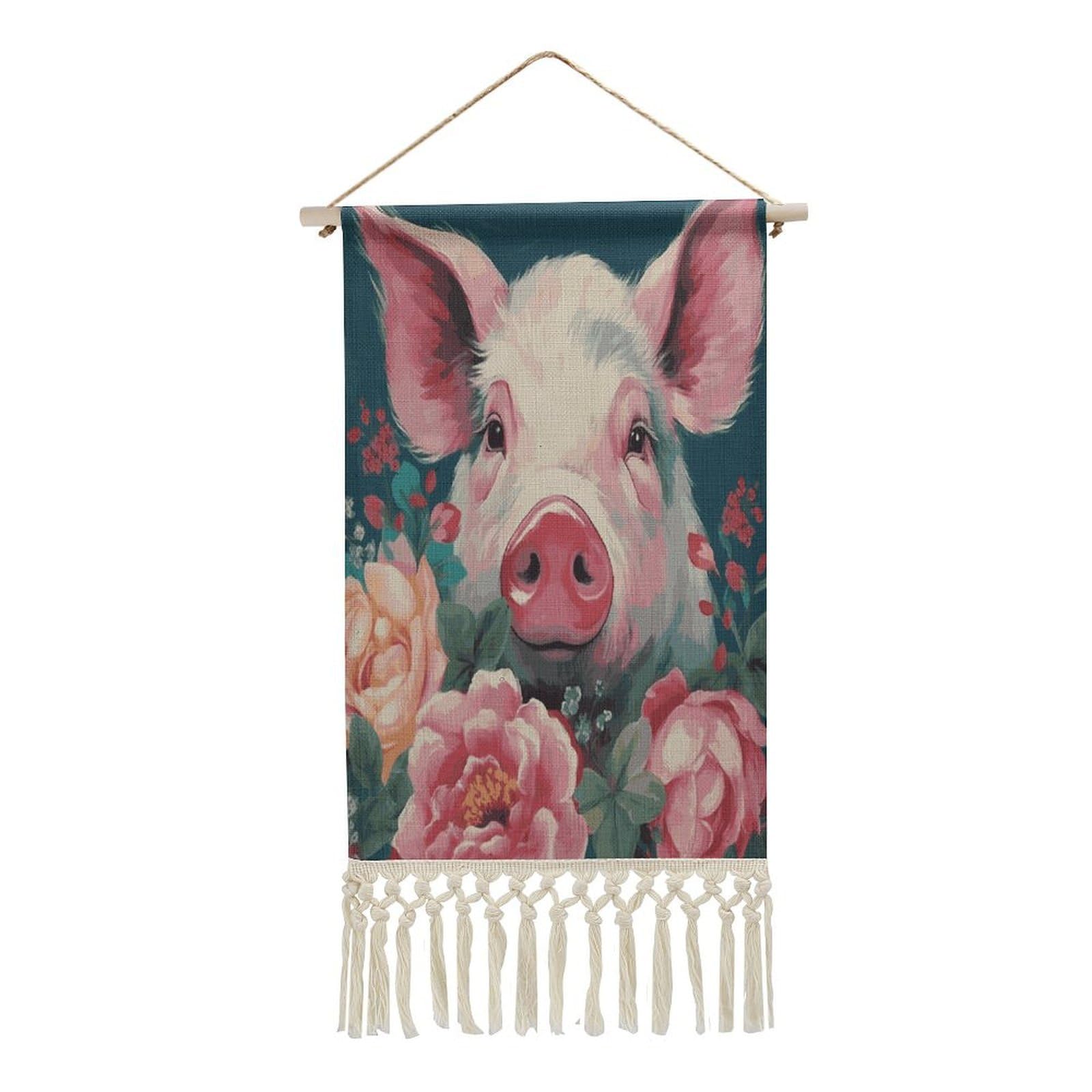 Adfgyerh Style Smiling (11) Tapestry With Tassels Cotton And Linen Hanging Posters, Wall Art For Travel Gift, Wall Tapestry For Office Home Decor Bedroom Living Room Decor