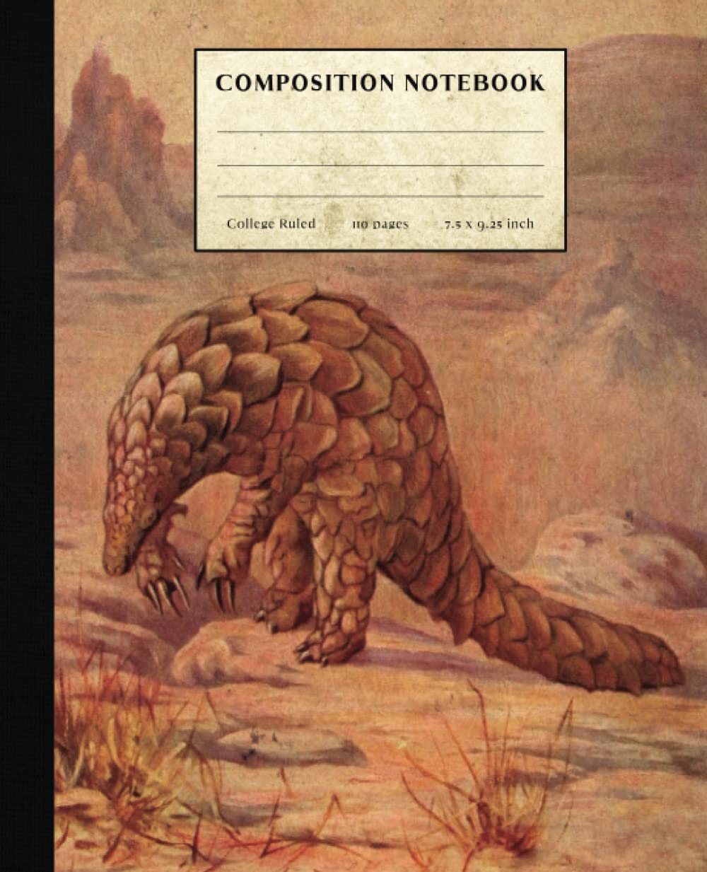 Pangolin Composition Notebook: Vintage Style Composition Notebook. College Ruled Paper for Home School College or Work. Gift for Students & Teachers. Wild Pangolin Art Cover