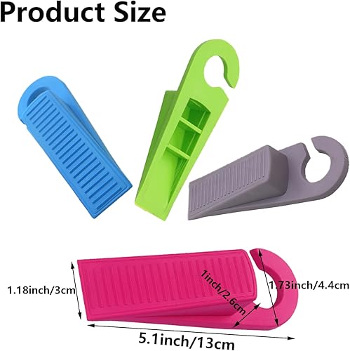 Miniatura 2 de 4 tapones de puerta tipo gancho de goma de alta calidad para la parte inferior de las puertas, topes de puerta antideslizantes resistentes y