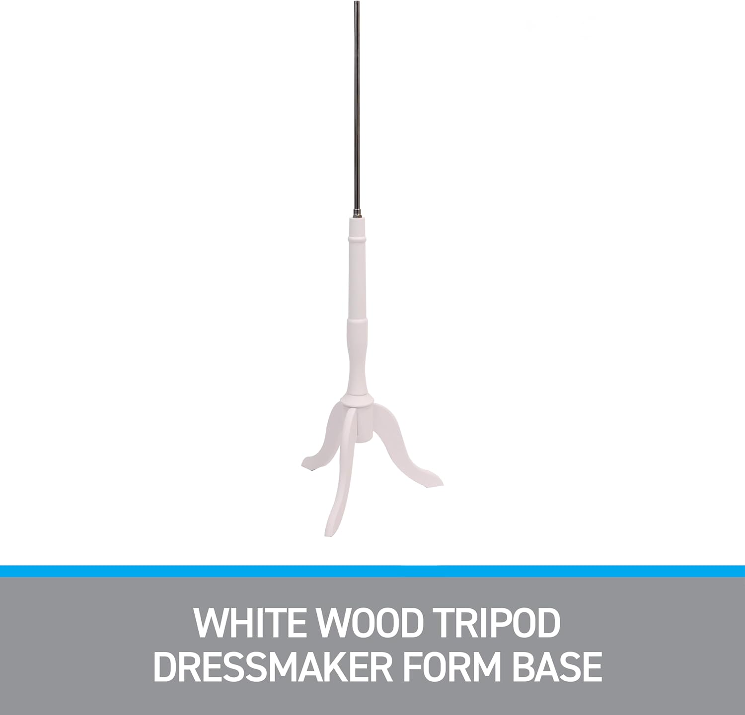 SSWBasics White Wood Tripod Dressmaker Form Base