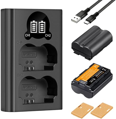 K&F Fuji NP-W235 Battery Kit with 2 x Batteries and a Dual Charger | KF28.0018
