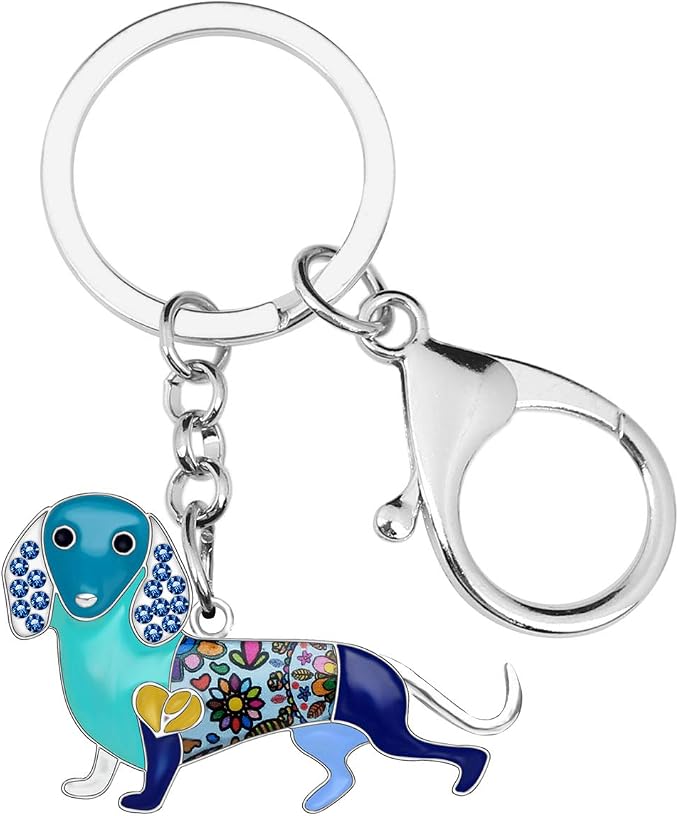 BONSNY Boston Terrier Schlüsselanhänger – Emaille-Legierung Mit Strass, Ca. 45mm, Charmantes Hundezubehör-Geschenk