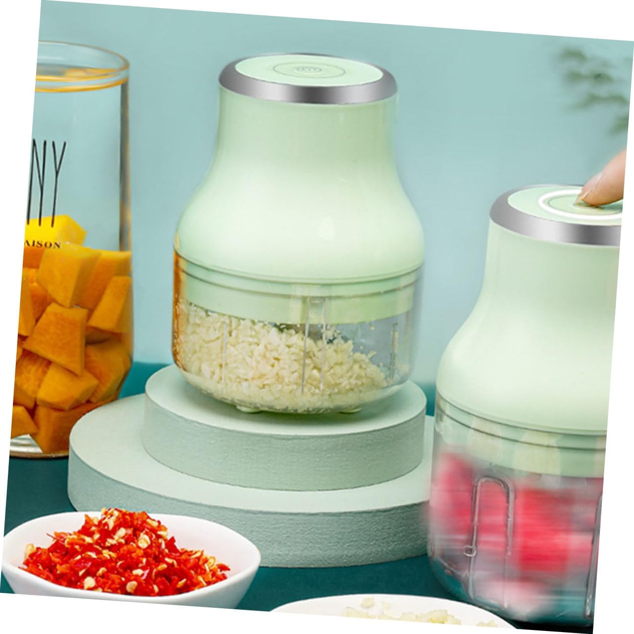 Usb Garlic Press Mini Mincer Chopper Food Processor Multi-purpose Garlic Crusher Kitchen Tool
