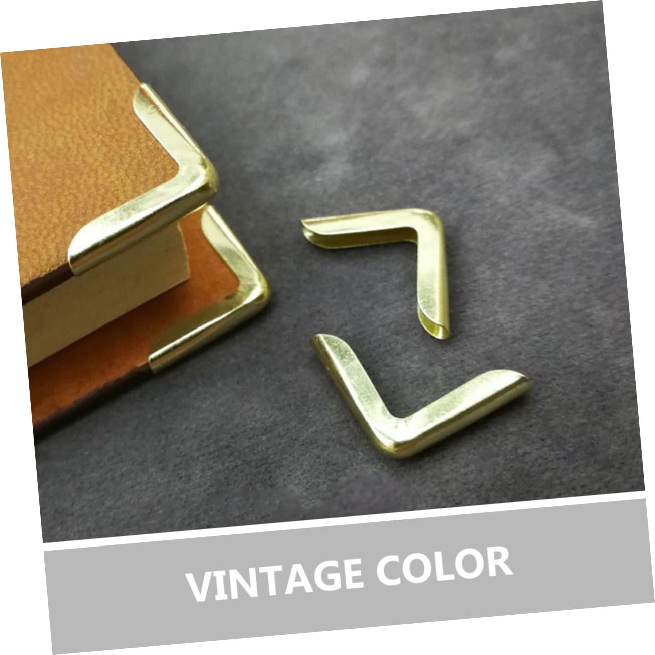 Lot De 100 Protections D'Angle Métal Vintage 14mm - Bronze - Pour Livres Et Scrapbooking