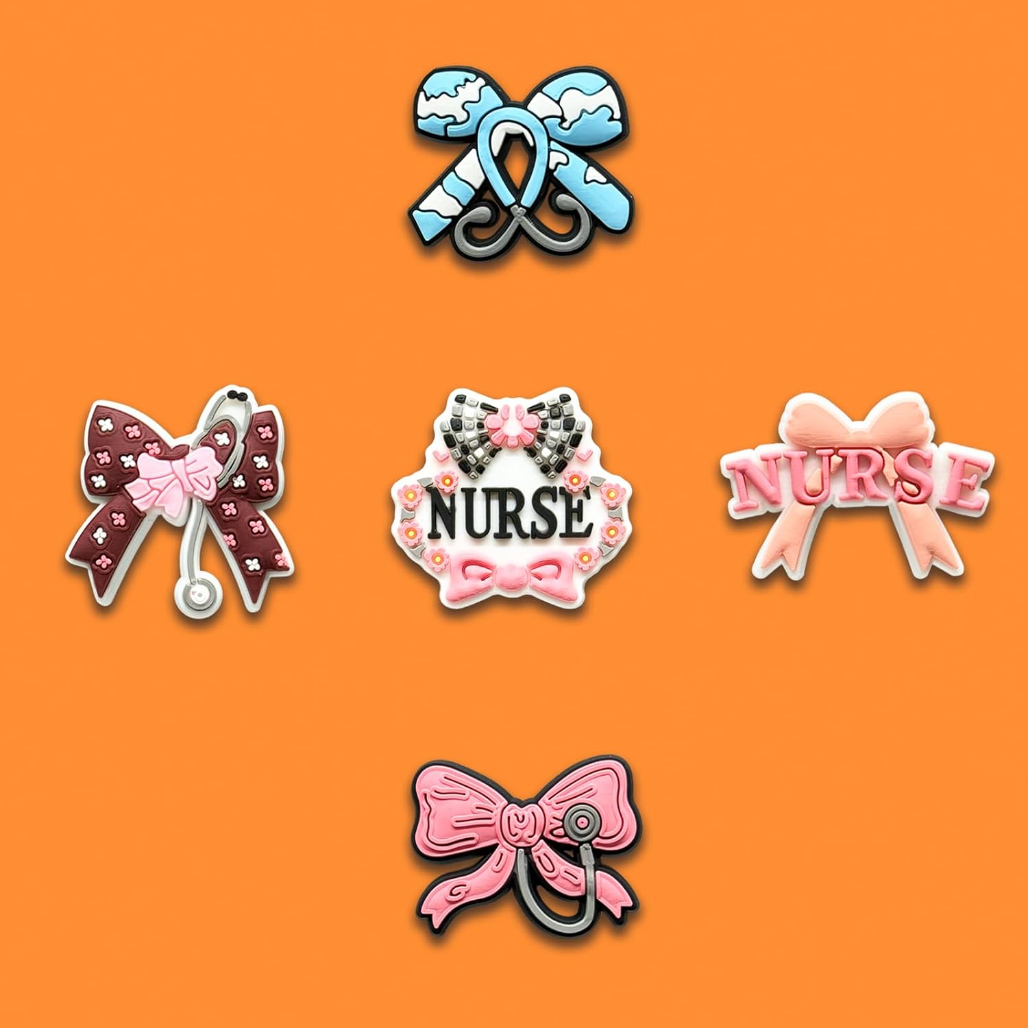Soccer Medical Gamed Ski Spring Flowers Shoe Decoration Charms for Croc Clog, Dollar Penguin‌ Hunting Charms Accessories
