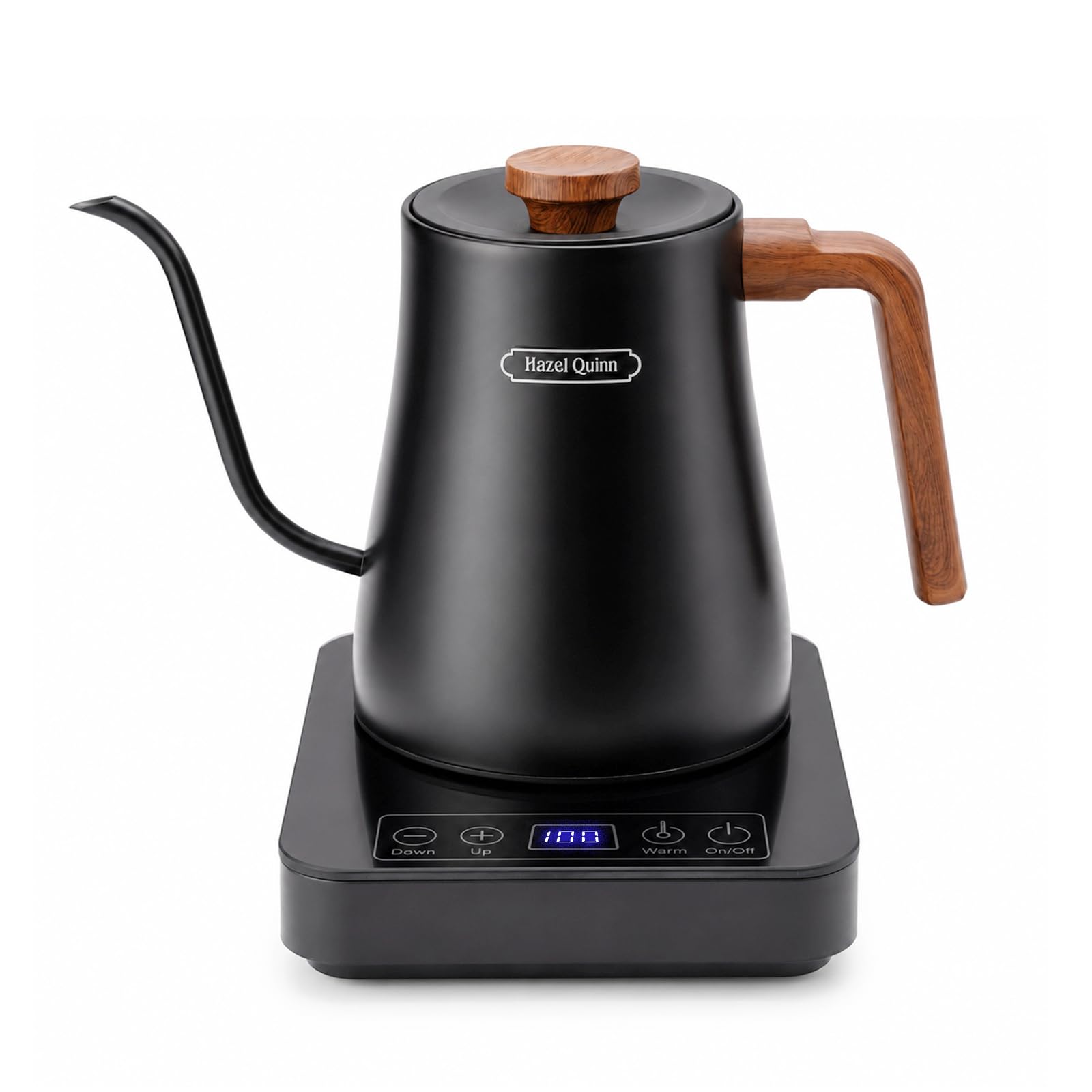 Hazel Quinn Gooseneck Kettle - Precise Temp, Black -1