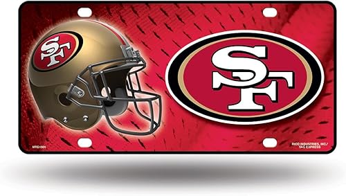 Vista 9 de Rico Industries Placa de matrícula de metal unisex para adultos de la NFL