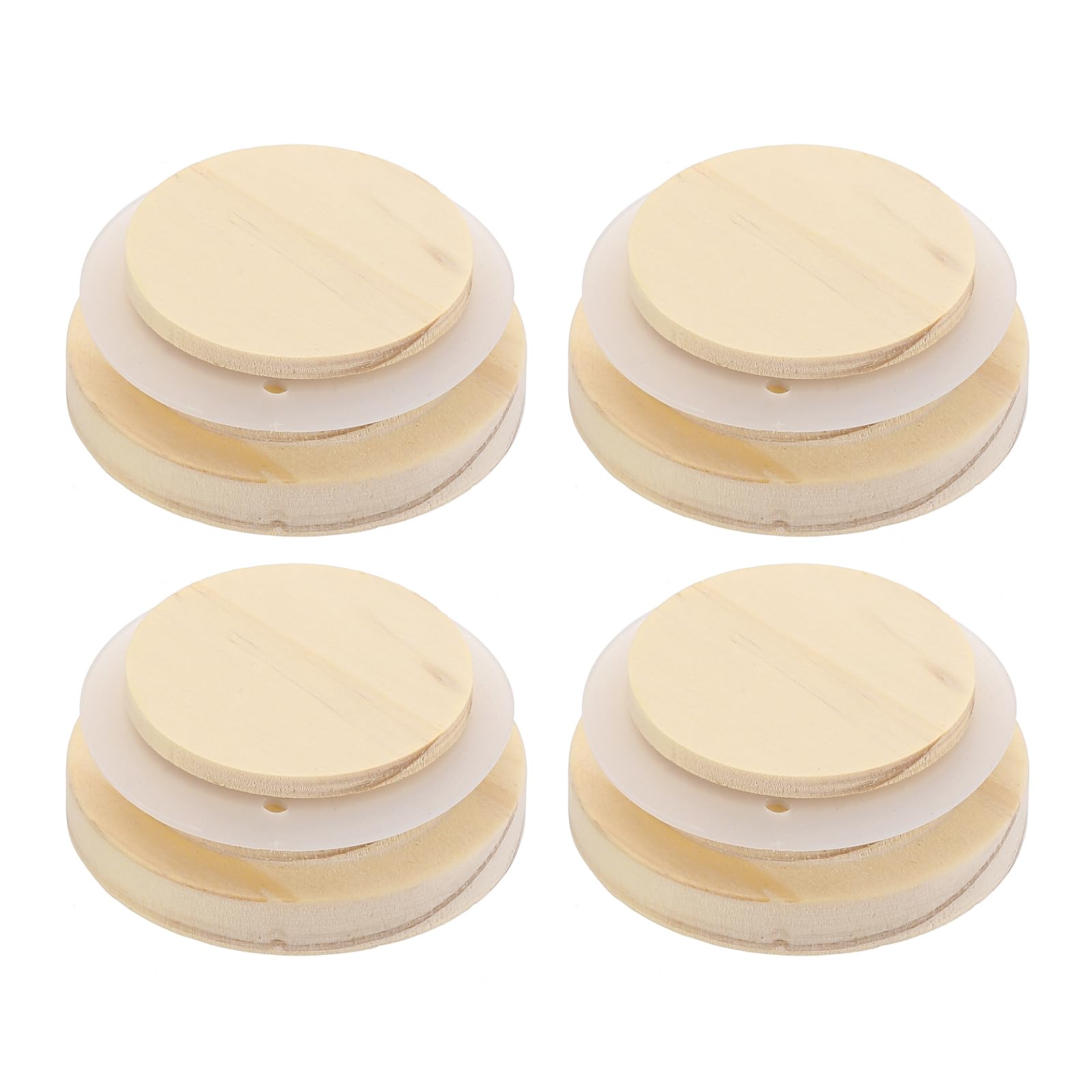 Couvercles bocaux Mason en bambou 52 mm : protégez vos aliments secs avec style
