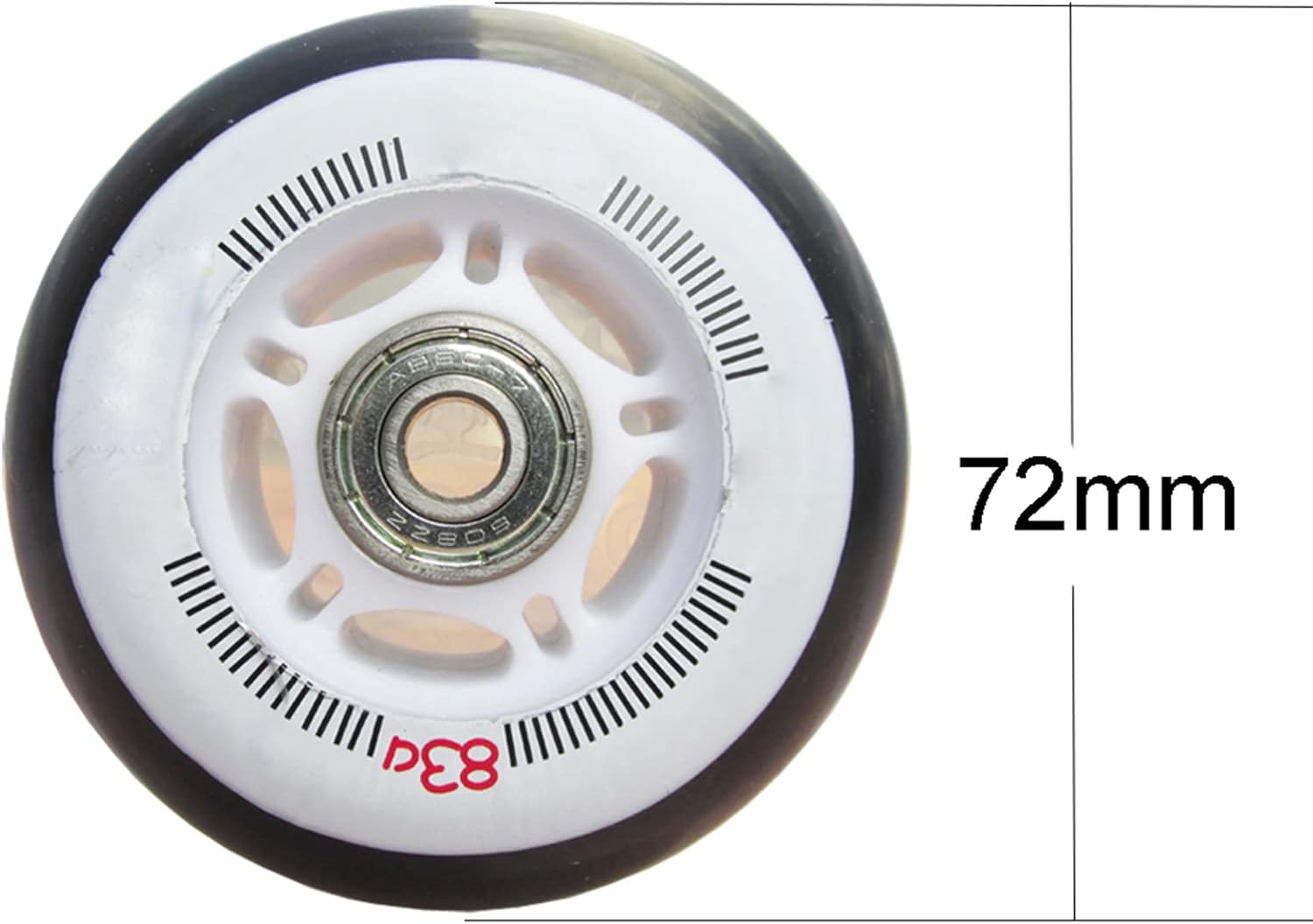 Roller Skate Wheels Outdoor & Indoor Inline Skate Wheels Wear-Resistant PU Wheels Inline Skate Replacement Wheels 72mm, 80mm for Choose Skating Wheels