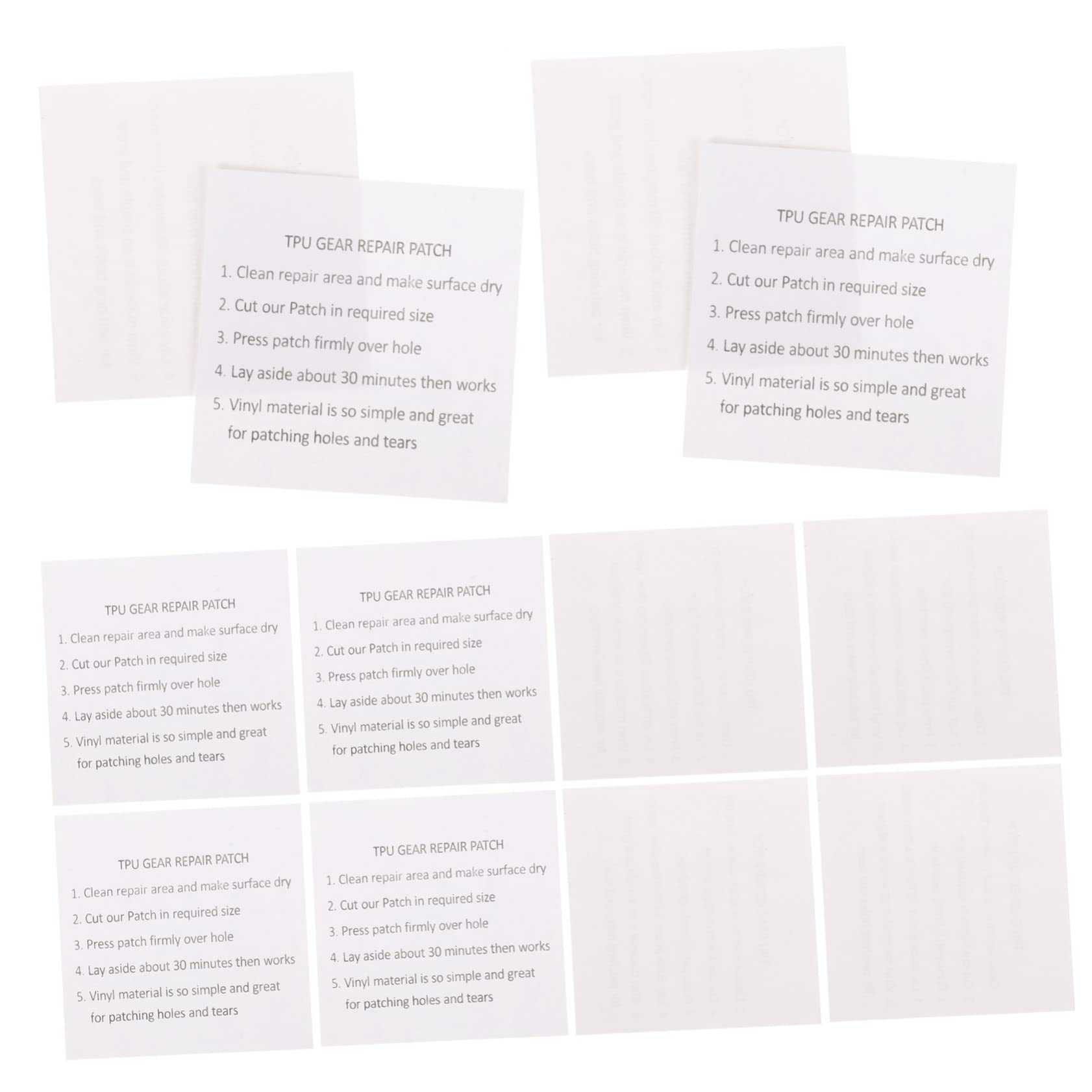 Uonlytech 100stücke Tpu Reparaturpatches Transparent Selbstklebend Flicken Von Zelten Luftmatratzen Regenjacken Und Praktisch Für Kleine