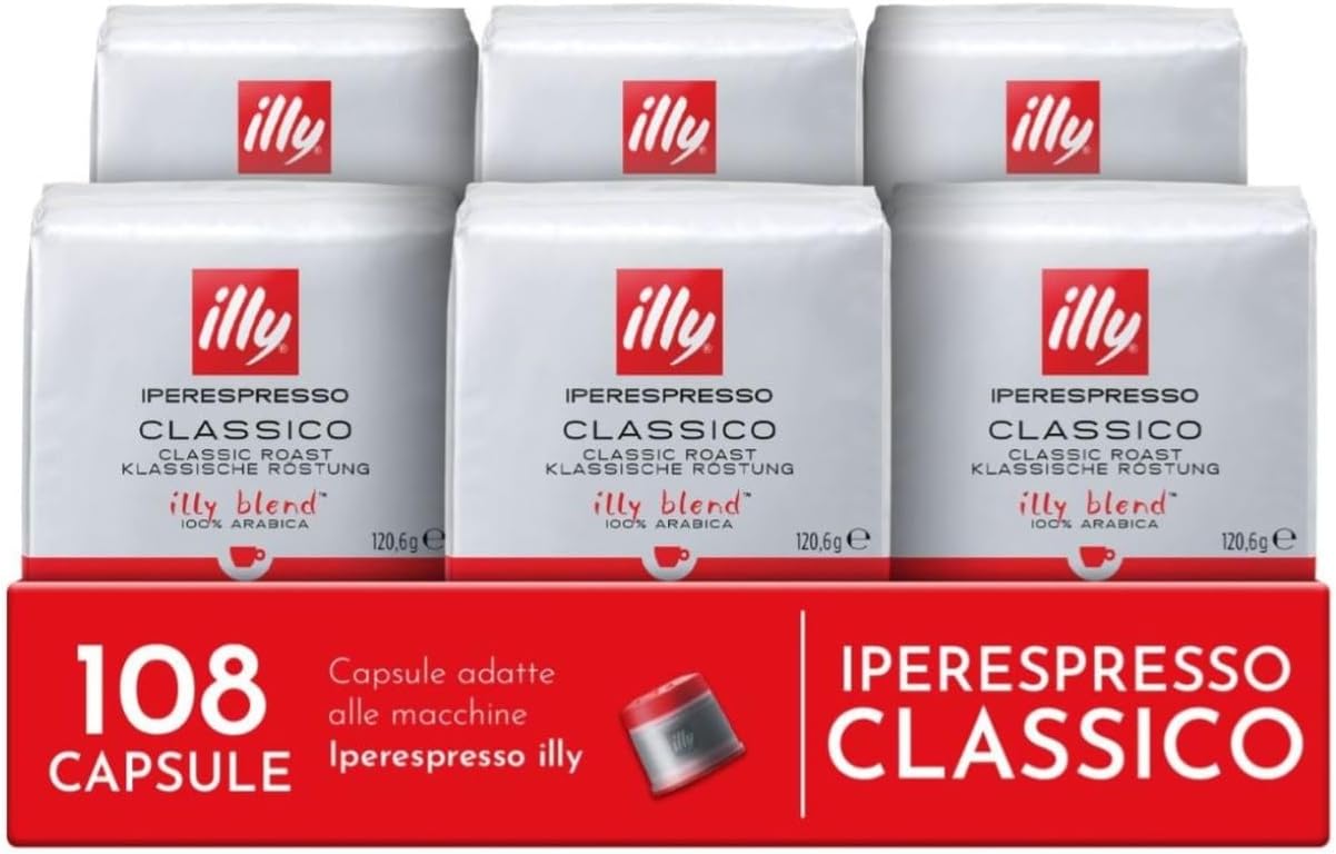 illy, Caffè in Capsule Iperespresso CLASSICO, 108 Capsule Totali