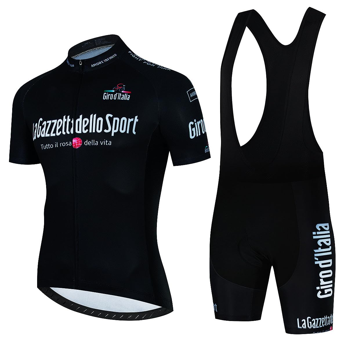 Hombre Jersey de Ciclismo Maillot Ropa Manga Corta para Bicicleta Verano Cycling Conjunto con Pantalones Cortos