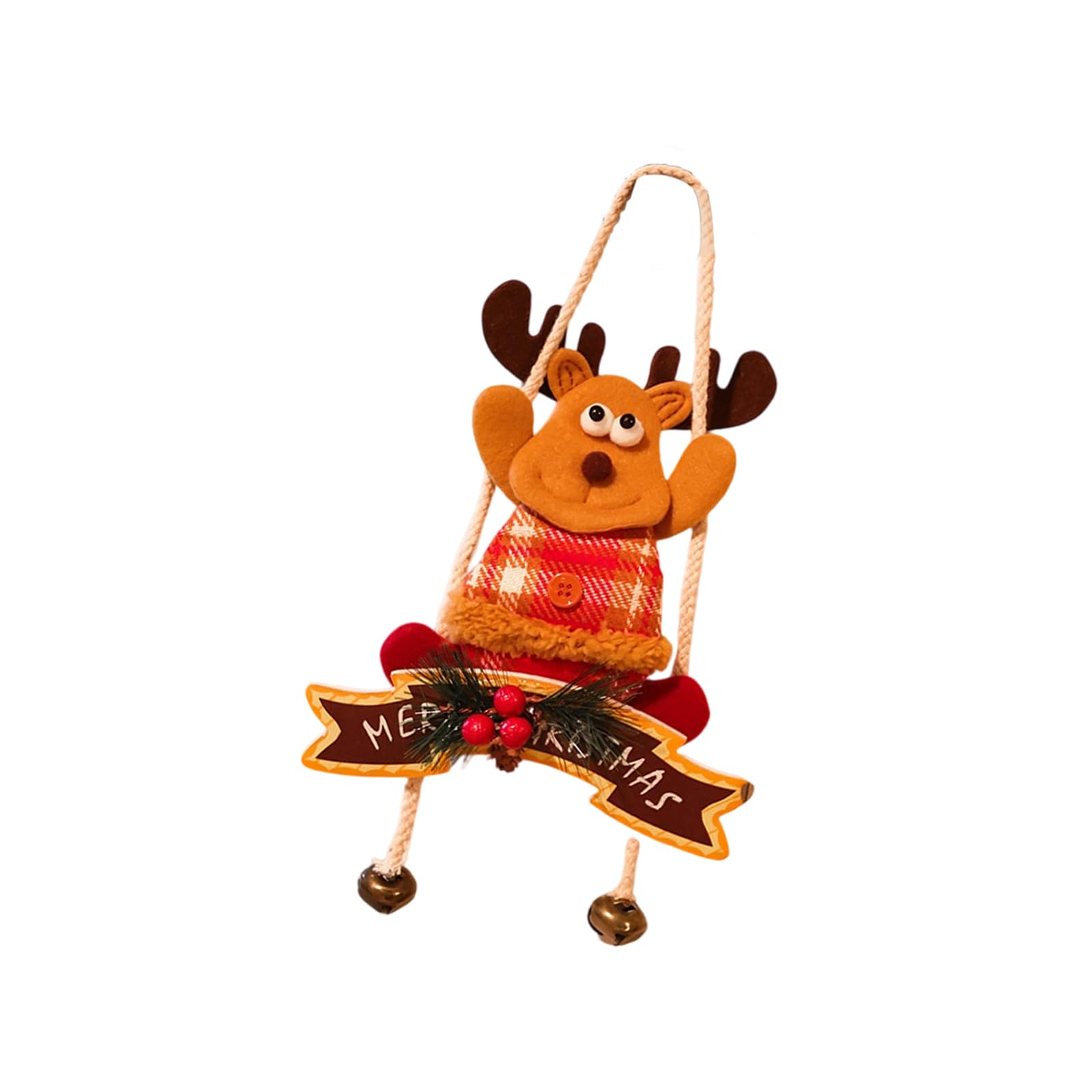 Xinsheinelry Celebratory Blanketed Deer Christmas Deck Gentle Decoration for Indoor Holiday Party Decoration Easy Suspend Celebratory Garnishes